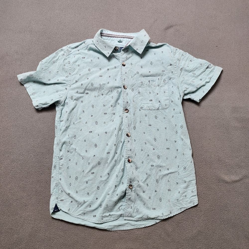 Kolby Summer Holiday short sleeve button up Sz Med